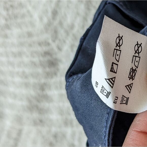 TOMMY Hilfiger Navy Waxed Cotton Mini Skirt Size 6 @c1 - Picture 13 of 15